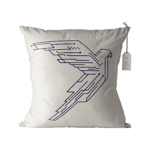 White Parrot Cushion